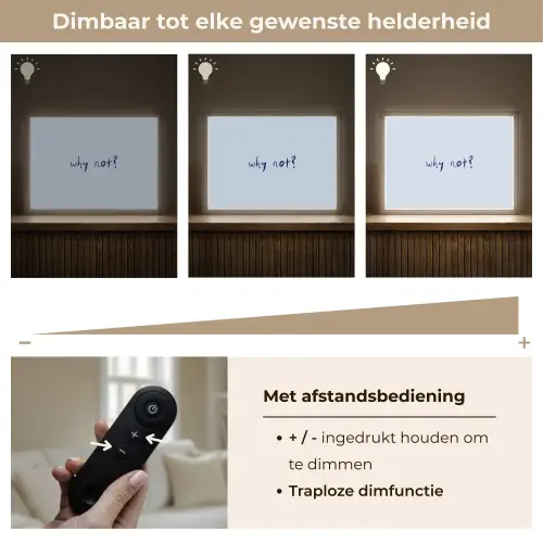 Why not - Blauw - Donker blauw - Quote Light Box met batterij (Wandlamp) middel -USP_dimbaarNL