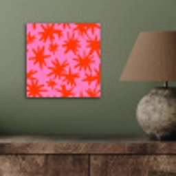 Modern - Sterren - Roze aluminium wit klein 46 -sfeer2