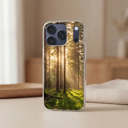 Bos - Gras - Zonlicht Telefoonhoesje iPhone 17 Pro klein -sfeer2