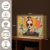 Vrouw - Bril - Strik - Retro Light Box met batterij (Wandlamp) middel -USP_websiteoverzichtNL