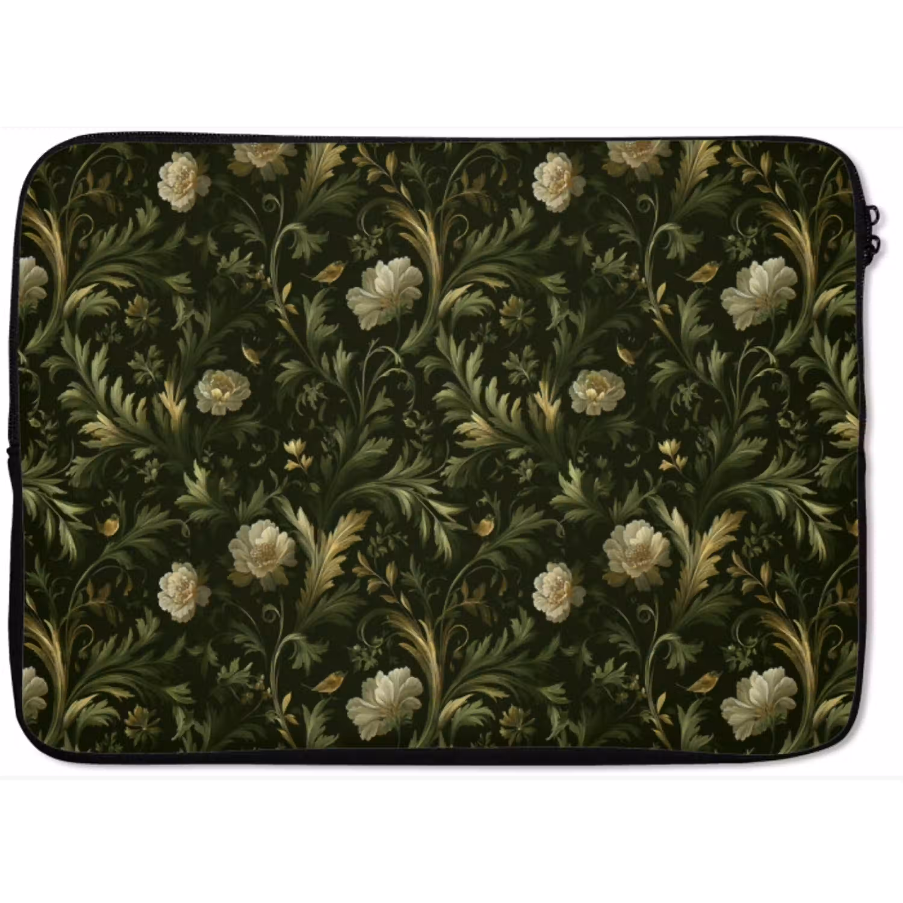 Botanisch - Naadloos - Bloemen laptophoes neopreen klein 279 -zkaufland3dotto