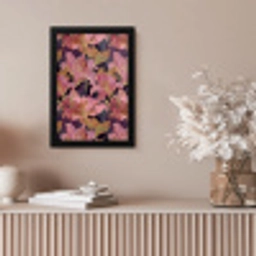 Lelies - Patroon - Roze - Goud fotolijst zwart zonder passe partout klein 224 -sfeer5