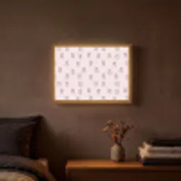 Konijnen - Minimalistisch - Roze Light Box met batterij (Wandlamp) middel 907 -sfeer4