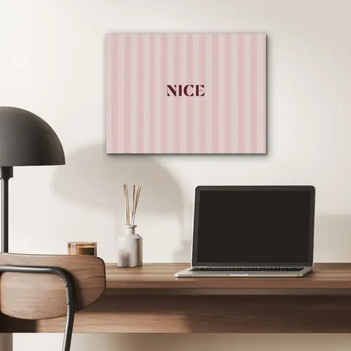 Nice - Strepen - Roze PET vilt klein -sfeer5