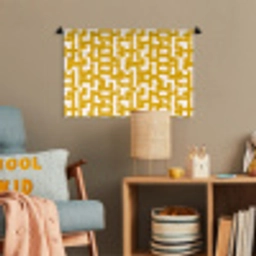 Geel - Beige - Patroon Wandkleed katoen klein 269 -wsfeer4_kind