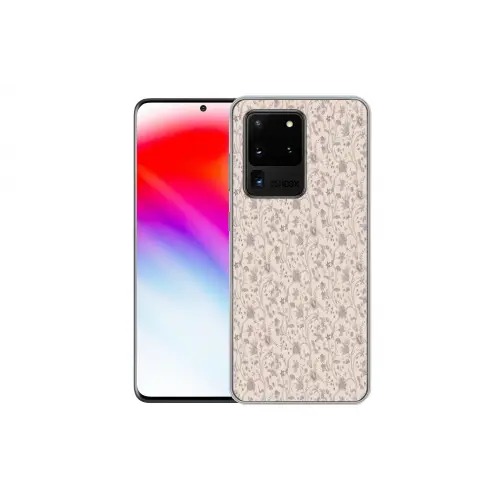 Patroon - Bloemen - Paars Telefoonhoesje Samsung Galaxy S20 Ultra klein 358 -dubbelS20Ultra