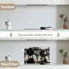 Koks - Koekenpannen - Keuken keuken achterwand spatscherm klein -voor_na_DE
