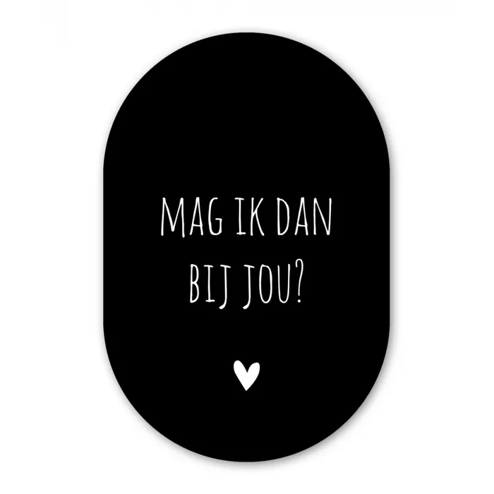 Spreuken - Quotes - Mag ik dan bij jou - Claudia de Breij Wandcirkel Ovaal Forex klein -3d