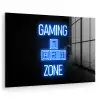 Gaming - Tekst - Gaming zone - Neon - Blauw plexiglas 5mm klein -zzzproduct_nieuw