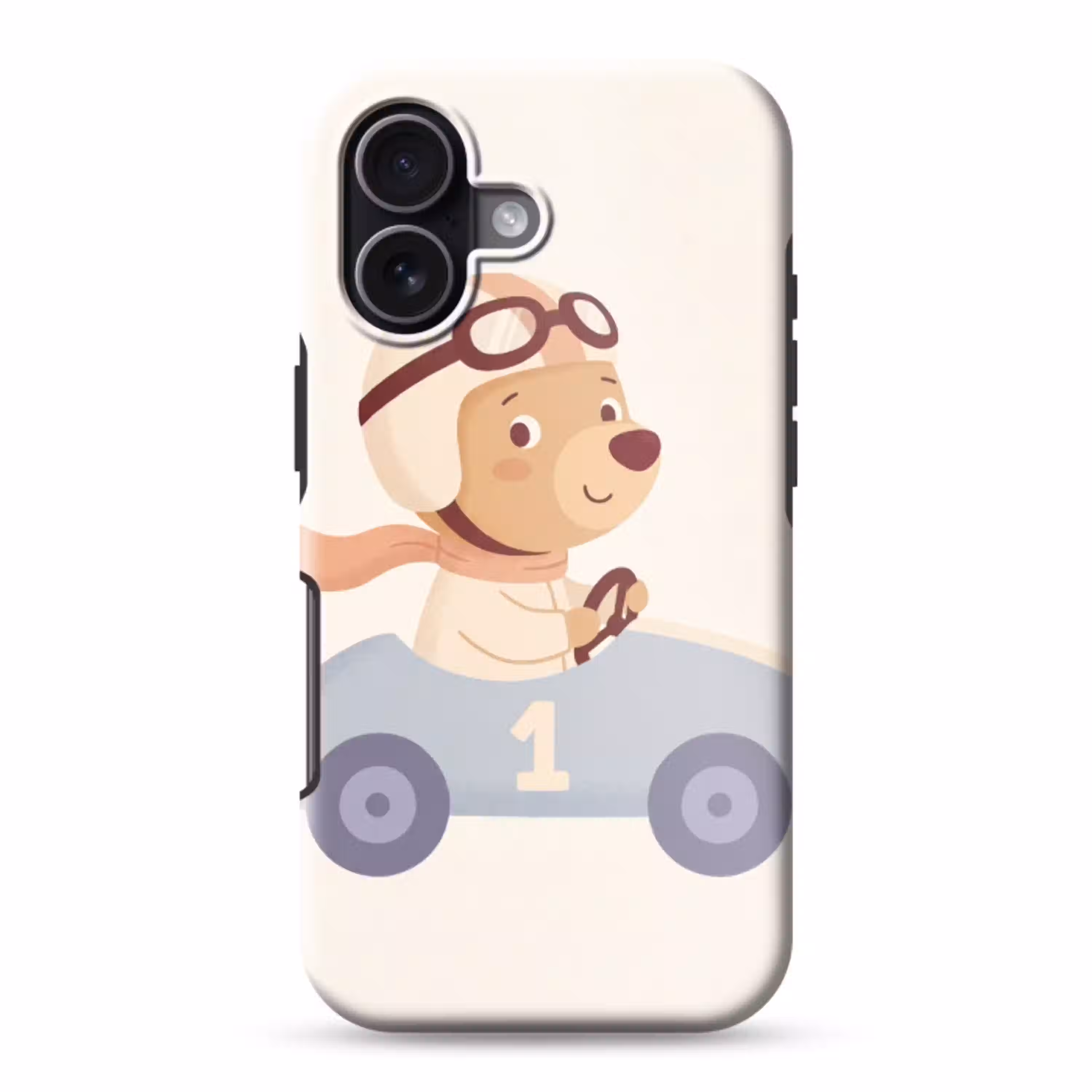 Beer - Auto - Kinderkamer - Cartoon - Speels Toughcase MagSafe Apple iPhone 17 klein -3d