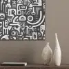 Symbolen - Abstract - Grafisch - Zwart PET vilt klein -sfeer6_closeup