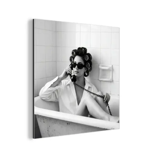 Bad - Vrouw - Zwart - Wit aluminium wit klein -3d