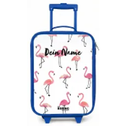 Flamingo feestje Kinderkoffer - Blauw klein -zz3dotto