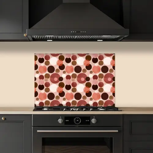 Cirkels - Modern - Kleurrijk keuken achterwand spatscherm klein 900 -sfeer1