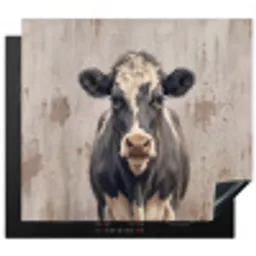 Koe - Portret - Dieren - Modern Inductie beschermer vinyl 3mm middel -3d