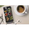 Pollepel - Specerijen - Kruiden - Groen - Bruin - Rustiek Hoesje iPhone 12 Pro met koord klein -oordop