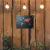 Wereldkaart - Edelstenen - Regenboog - Ruw tuinposter los doek klein -sfeer1