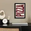 Pizza - Vintage - Decoratie - Japandi fotolijst zwart zonder passe partout klein -sfeer1