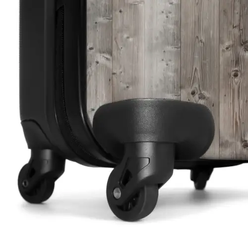 Vergrijsd hout met noesten en verticale lijnen NBS - Handbagage koffer - Volwassenen Unisex middel -wiel