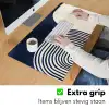 Donkerblauw - Abstract - Lijnen Muismat XXL klein -sfeer3