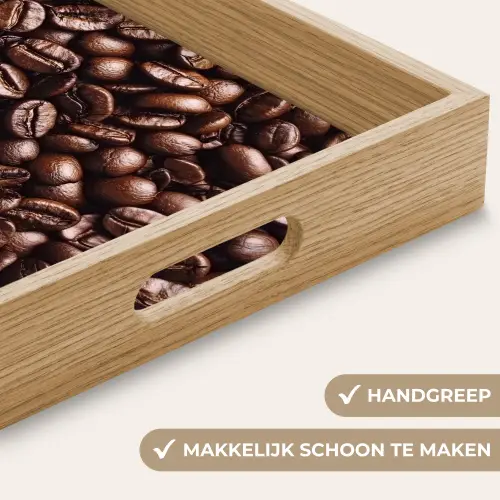 Bonen - Close-up - Donkerbruin Dienblad Rechthoek middel -USP_HandgreepNL