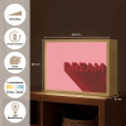 Dream - 3D - Rood - Roze Light Box met batterij (Wandlamp) middel -USP_websiteoverzichtDE