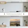 Toscaans - Landschap - Heuvels keuken achterwand spatscherm klein -voor_na_NL