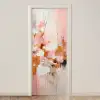 Verf - Roze - Oranje - Abstract - Kunst deurposter klein -3d_beige