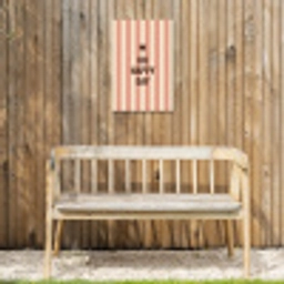 Quote - Zomer - Strepen Tuinposter op houten frame 2 cm dik klein -sfeer4