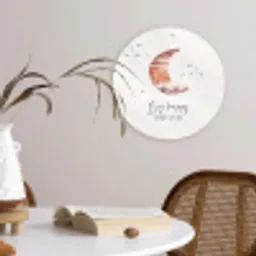 Kinderen - Spreuken - Big happy dreams - Jongens - Meisjes - Waterverf Wandcirkel kunststof plaat 5mm dik klein -sfeer4