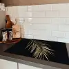 Planten - Goud - Zwart - Bladeren - Luxe Inductie beschermer vinyl 3mm klein -sfeer3