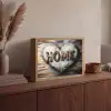 Home - Hart - Houtlook - Liefde Light Box met batterij (Wandlamp) middel -sfeer2