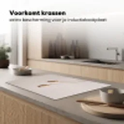 Papaverbollen - Droogbloemen - Minimalistisch - Beige - Rustig Inductie beschermer vinyl 3mm klein -sfeer1