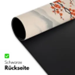 Aziatisch - Bloesem - Rood Muismat XXL klein -ysfeer2_duits