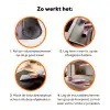 Zee - Roze - Bloemen - Poort Inductie beschermer vinyl 3mm klein -zzzzzzz-td-werking