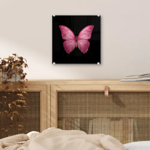 Vlinder - roze - Elegant plexiglas 5mm klein -sfeer4