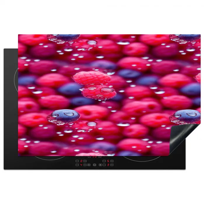 Frambozen - Bessen - Roze - Blauw Inductie beschermer vinyl 3mm klein 276 -3d