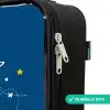 Dino - Planeet - Ster - Blauw Kinderkoffer - Zwart klein -rits_NL
