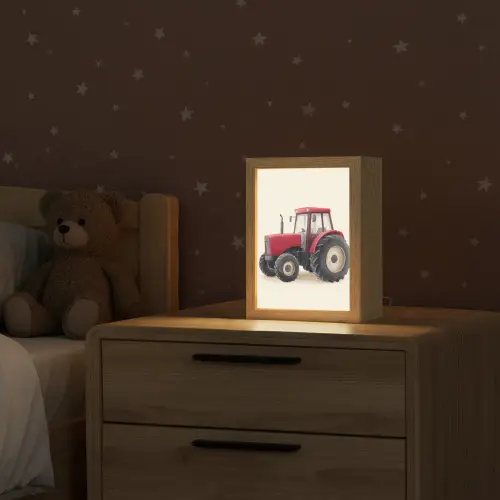 Trekker - Minimalistisch - Illustratie - Rood Light Box met kabel (Kinderlampje) klein -sfeer1_kind