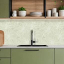 Sereen - Bloemen - Groen keuken achterwand 2 middel 871 -sfeer3