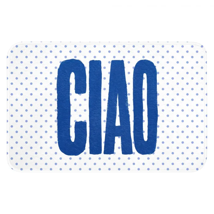 Ciao - Blauw - Stippen Badmat klein -3d