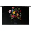 Bloemen - Vrolijk - Vaas Wandkleed katoen klein -zz3d