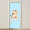 Blauw - Oranje - Tekst deurposter klein -3d_beige