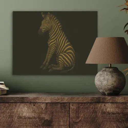 Zebra - Strepen - Goud PET vilt klein -sfeer2