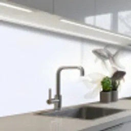 Goudvissen - Modern - Wit keuken achterwand 2 middel -3d_schuin