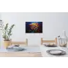 Stad - Maan - Mozaïek - Kleurrijk Muursticker klein -eettafel