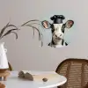 Koe - Zwart - Wit - Kok Wandcirkel behangsticker klein -sfeer3