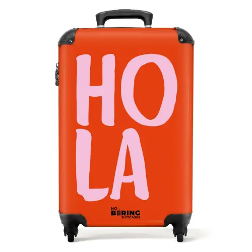 Quotes - Hola roodoranje NBS - Handbagage koffer - Kinderen Unisex middel -productfoto_recht