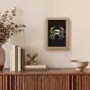 Goud - Krab - Dieren - Zwart Light Box met kabel (Tafellamp) klein -sfeer2