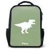 Groen met T-rex dino Rugzak - Zwart middel -3d